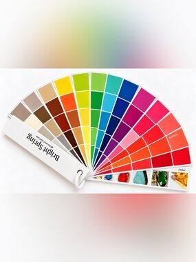 Bright Spring / Clear Spring Color Swatch Fan for Personal Color Season Analysis
